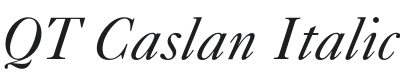 QT Caslan Italic Font Preview