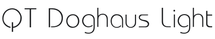 QT Doghaus Light Font Preview
