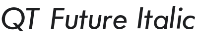 QT Future Italic Font Preview