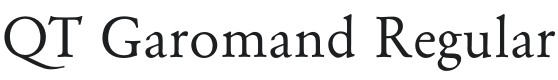 QT Garomand Font Preview