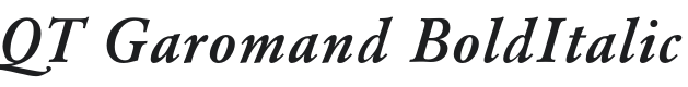 QT Garomand BoldItalic Font Preview
