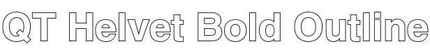 QT Helvet Bold Outline Font Preview