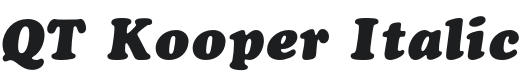 QT Kooper Italic Font Preview