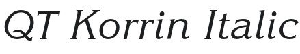 QT Korrin Italic Font Preview