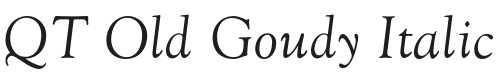 QT Old Goudy Italic Font Preview