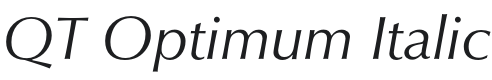 QT Optimum Italic Font Preview