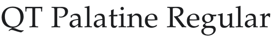 QT Palatine Font Preview