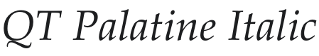 QT Palatine Italic Font Preview