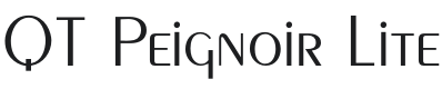 QT Peignoir Lite Font Preview