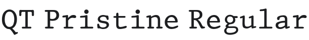 QT Pristine Font Preview