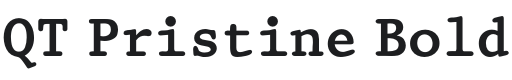 QT Pristine Bold Font Preview