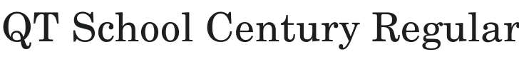 QT School Century Font Preview