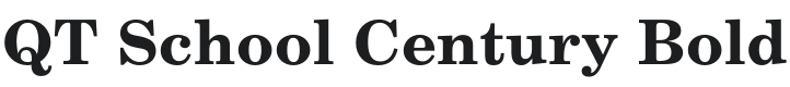 QT School Century Bold Font Preview