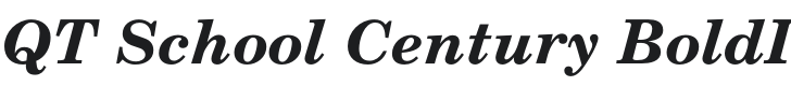 QT School Century BoldItalic Font Preview