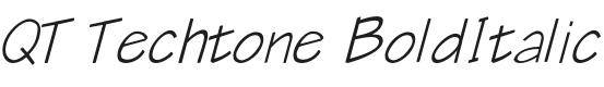 QT Techtone BoldItalic Font Preview