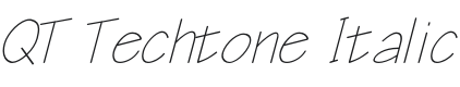 QT Techtone Italic Font Preview