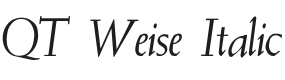 QT Weise Italic Font Preview