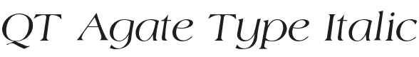 QTAgateType-Italic Font Preview
