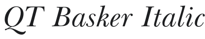 QTBasker-Italic Font Preview