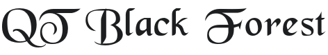QT Black Forest Font Preview