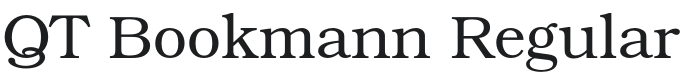 QT Bookmann Font Preview