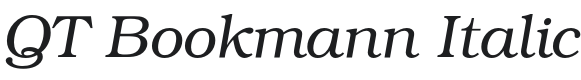 QTBookmann-Italic Font Preview
