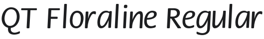 QT Floraline Font Preview