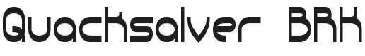 Quacksalver Font Preview