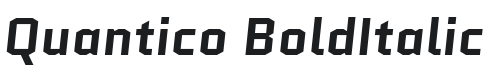 Quantico-BoldItalic Font Preview