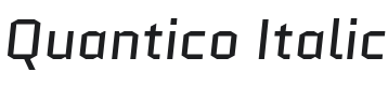 Quantico-Italic Font Preview