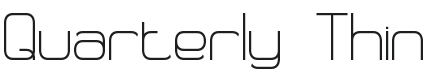 Quarterly Thin BRK Font Preview