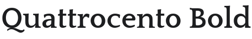 Quattrocento Bold Font Preview
