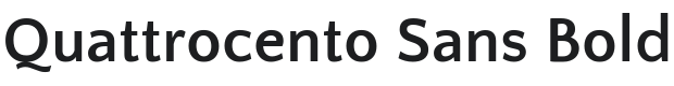 Quattrocento Sans Bold Font Preview