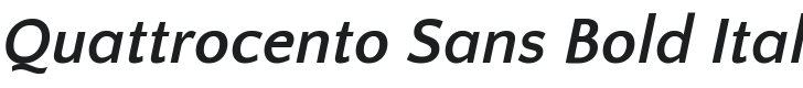 Quattrocento Sans Bold Italic Font Preview