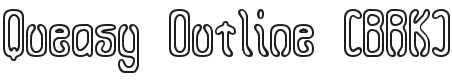 Queasy Outline (BRK) Font Preview