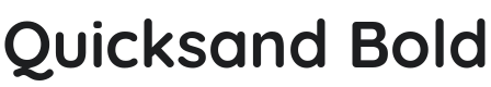 Quicksand Bold Font Preview