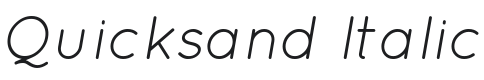 Quicksand Italic Font Preview