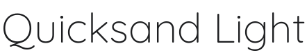 Quicksand Light Font Preview