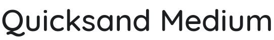 Quicksand Medium Font Preview
