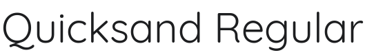 Quicksand Font Preview