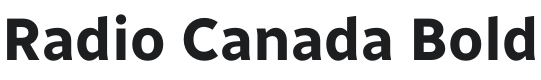 Radio Canada Bold Font Preview