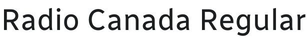 Radio Canada Regular Font Preview