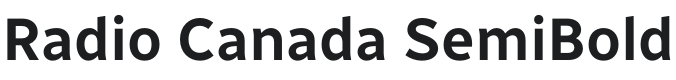 Radio Canada SemiBold Font Preview