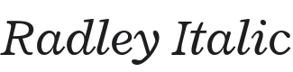 Radley Italic Font Preview