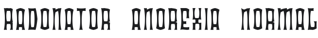 Radonator Anorexia Normal Font Preview