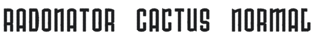 Radonator Cactus Normal Font Preview