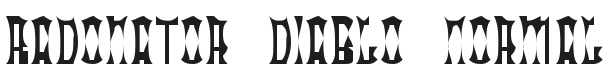 Radonator Diablo Normal Font Preview