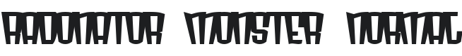 Radonator Monster Normal Font Preview