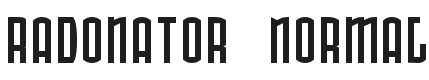 Radonator Font Preview