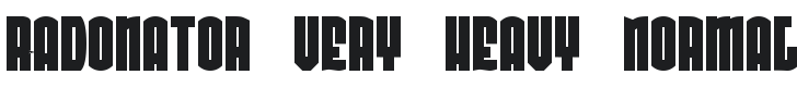 Radonator Very Heavy Normal Font Preview